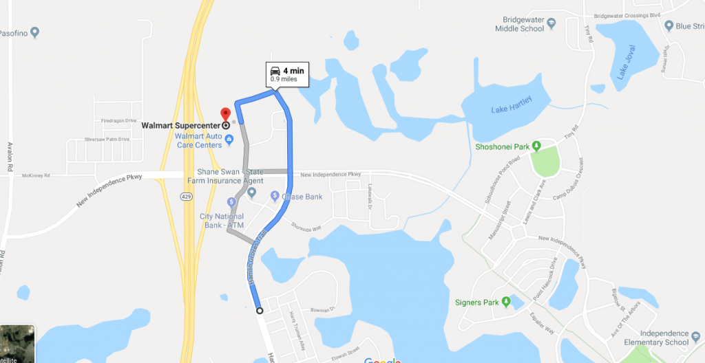 Map Of Part Of Hamlin, Independence and Orchard Hills. Bridgewater Middle School and Independence Elementary Shown. Homes and townhomes for sale