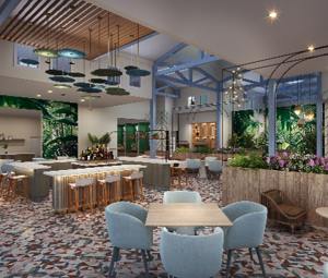 sunset walk inside dining condos Margaritaville